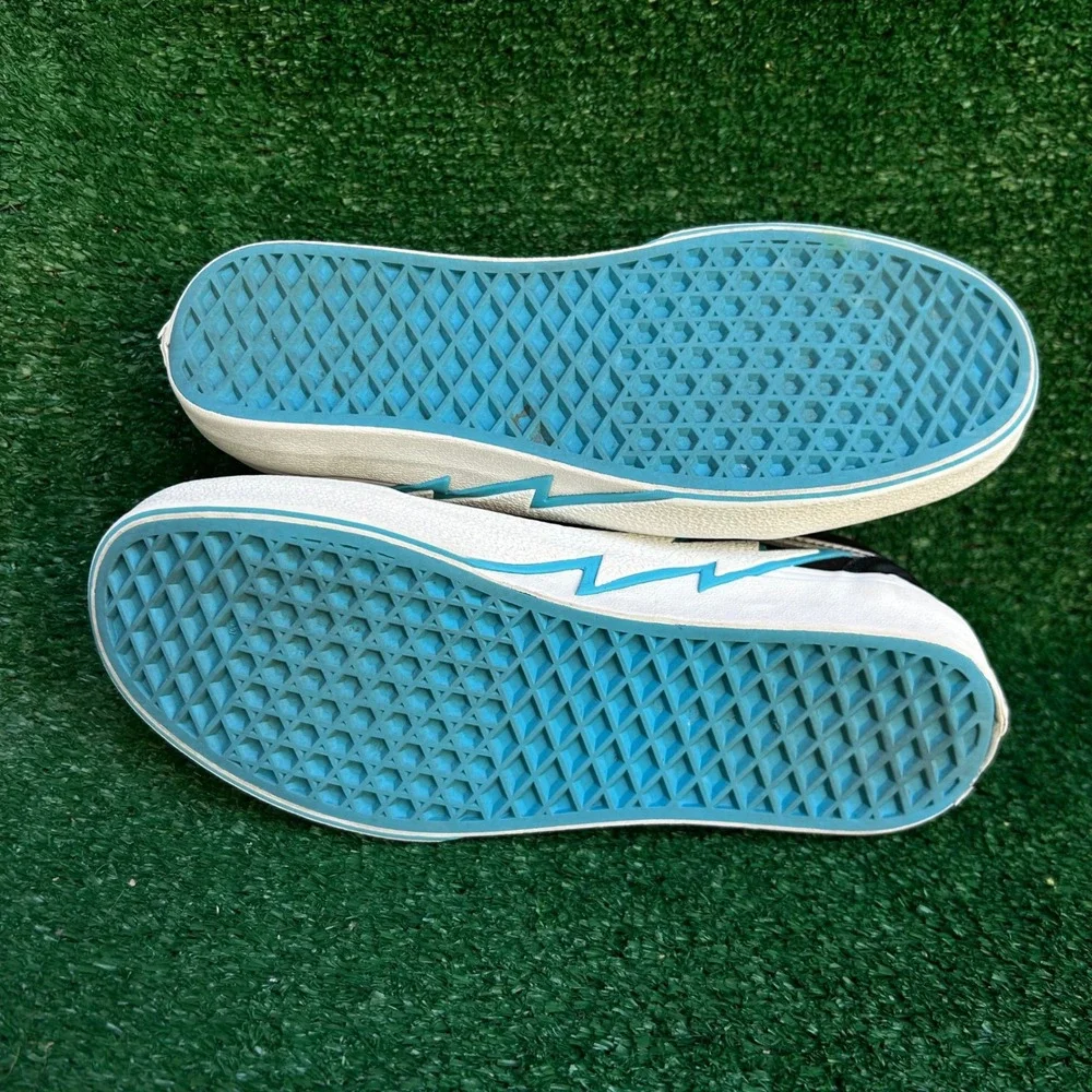 Revenge x Storm Bolt Black Blue Lightning Bolt Sneakers Mens 8.5 Womens 10